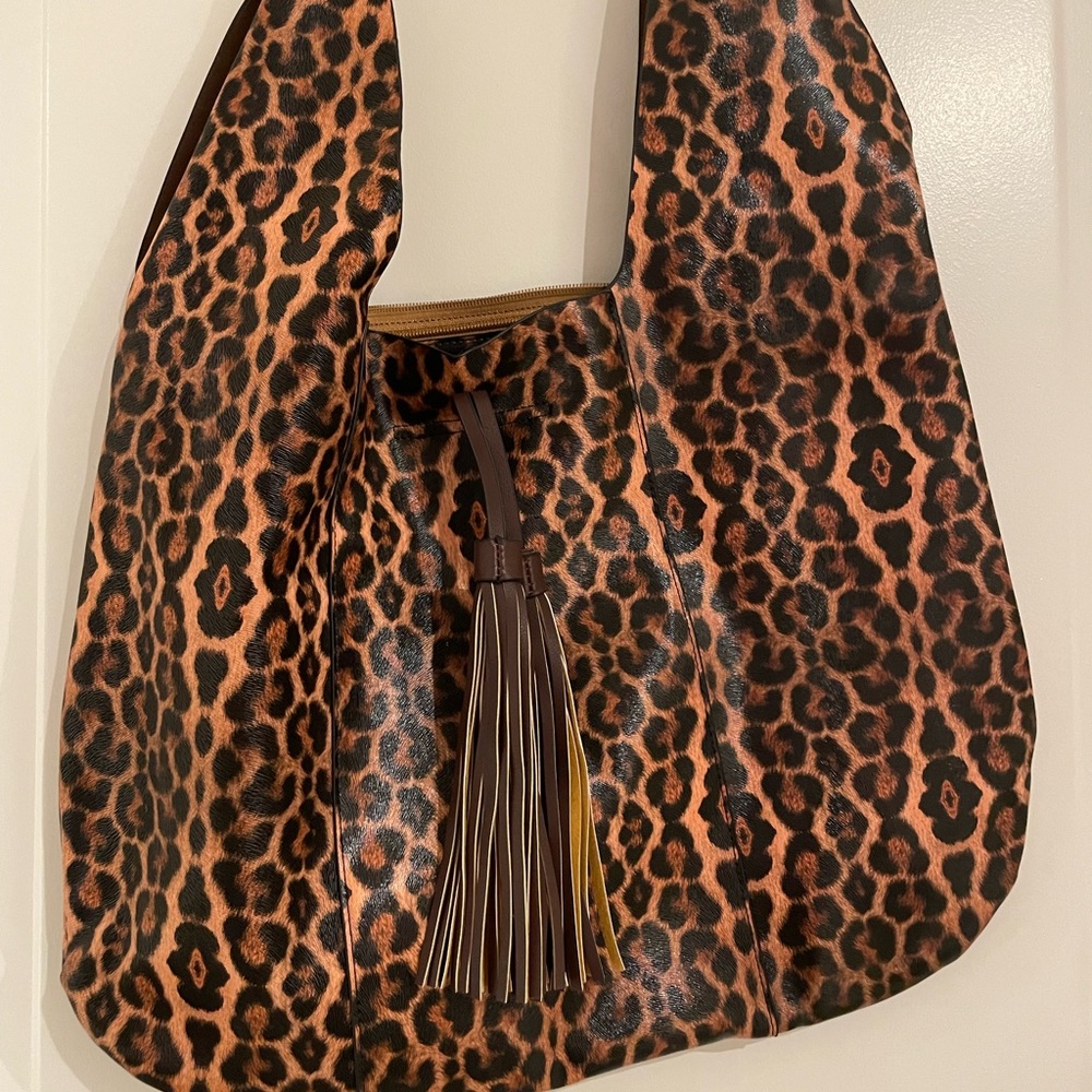 Leopard print tote